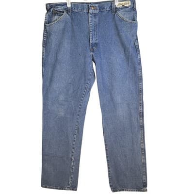 Dickies Jeans Mens 44x32 Blue Straight Leg Regular Fit Workwear Denim C993RNB - Image 1