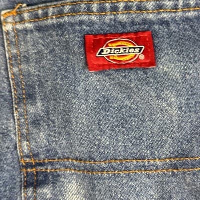 Vintage Dickies Jeans Mens 38x30 Blue Denim Relaxed Fit Straight Leg 90s - Thumbnail 4