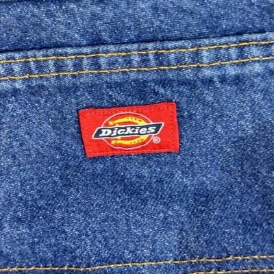 Dickies Jeans Mens 36x30 Blue Denim Straight Leg Workwear Zip Fly High Rise - Thumbnail 3