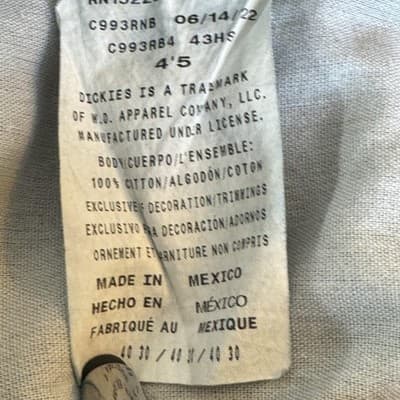 Vintage Dickies Jeans Mens 38x30 Blue Denim Relaxed Fit Straight Leg 90s - Thumbnail 5