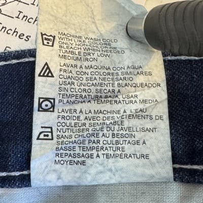 Dickies Carpenter Jeans Mens 32x33 Blue Denim Hammer Loop Workwear Pants Utility - Thumbnail 5