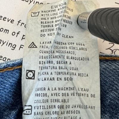 Vintage Dickies Jeans Mens 38x30 Blue Denim Relaxed Fit Straight Leg 90s - Thumbnail 6