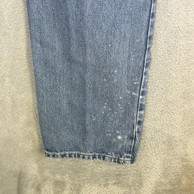 Vintage Dickies Jeans Mens 32x32 Blue Denim Carpenter Workwear Paint Stains 00s - Thumbnail 6