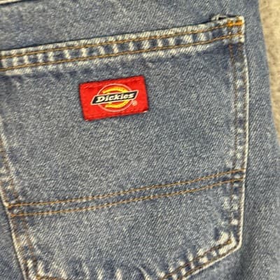 Dickies Jeans Mens 40x32 Blue Denim Relaxed Fit Classic Workwear Straight Leg - Thumbnail 3
