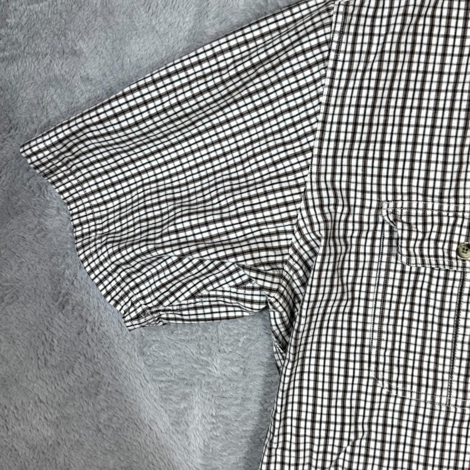 Cabela’s Men’s Shirt 2XL Brown Check 100% Cotton Short Sleeve Button-Down - Thumbnail 3