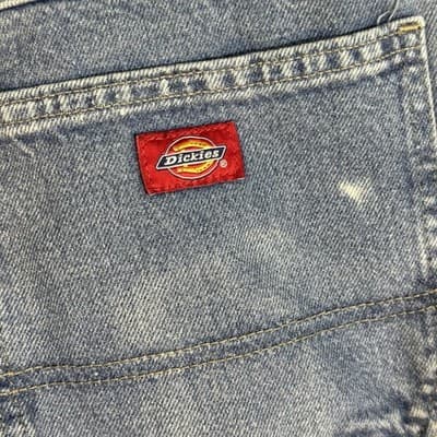 Vintage Dickies Jeans Mens 32x32 Blue Denim Carpenter Workwear Paint Stains 00s - Thumbnail 8