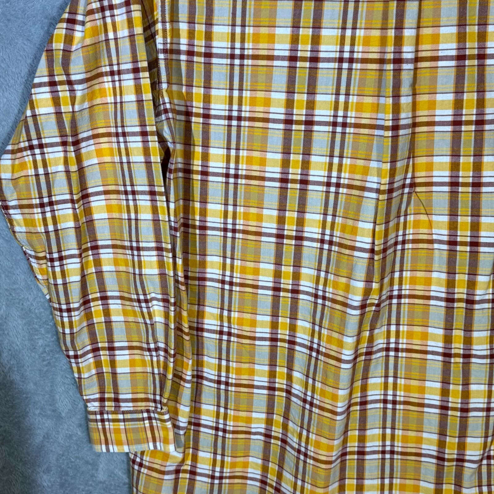 Cinch Men’s Shirt 2XL Yellow Plaid 100% Cotton Long Sleeve Button-Down Excellent - Thumbnail 8