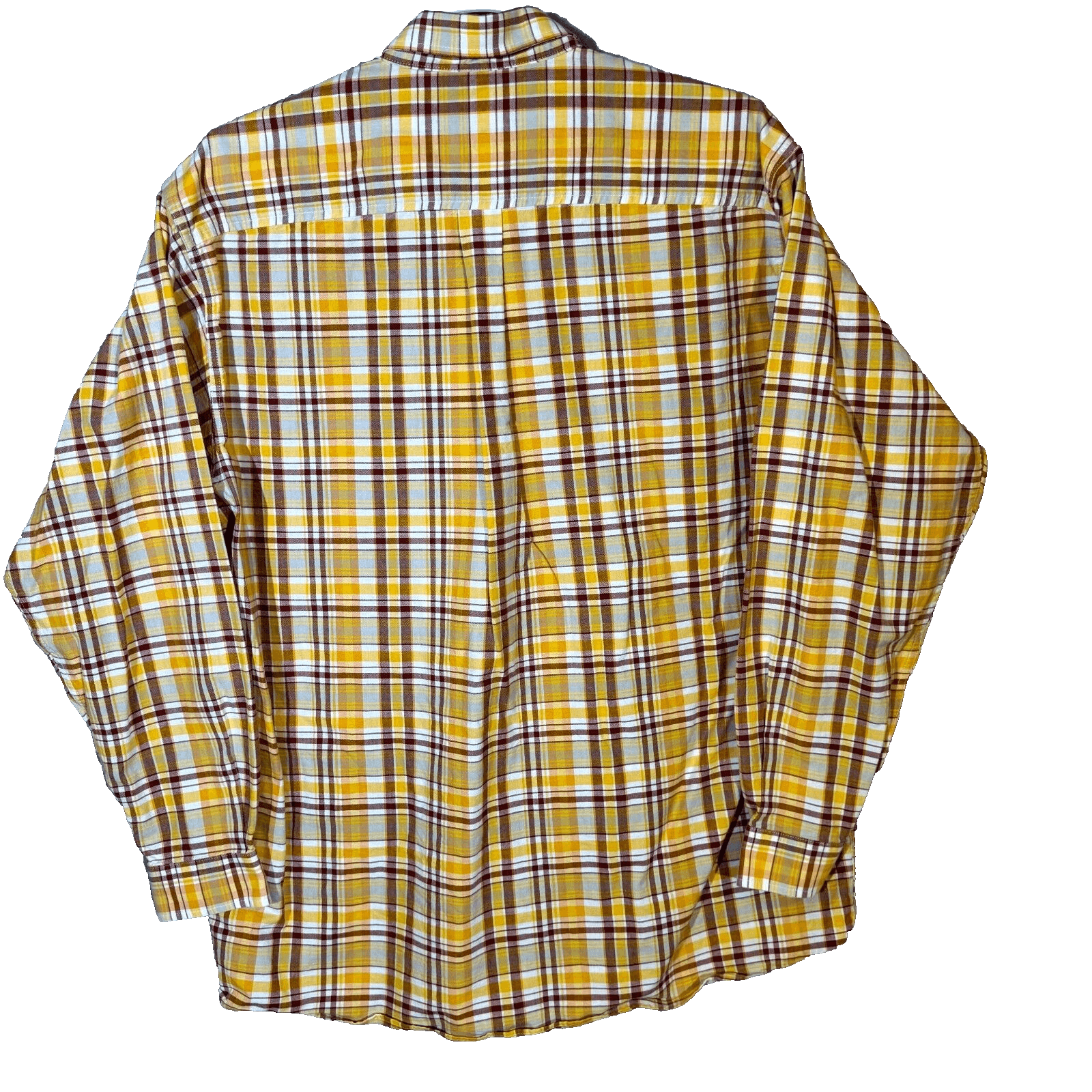 Cinch Men’s Shirt 2XL Yellow Plaid 100% Cotton Long Sleeve Button-Down Excellent - Thumbnail 2