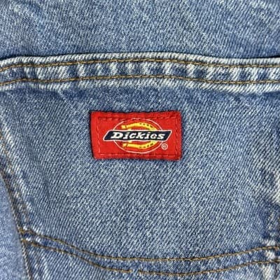 Dickies Jeans Mens 40x29 Blue Denim Straight Leg 5 Pocket Workwear Relaxed Fit - Thumbnail 3