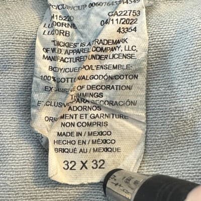 Vintage Dickies Jeans Mens 32x32 Blue Denim Carpenter Workwear Paint Stains 00s - Thumbnail 9