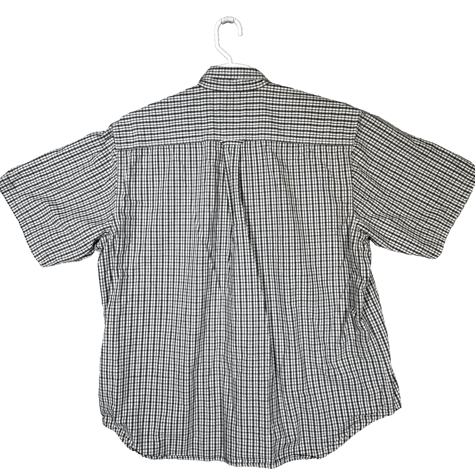 Cabela’s Men’s Shirt 2XL Brown Check 100% Cotton Short Sleeve Button-Down - Thumbnail 2