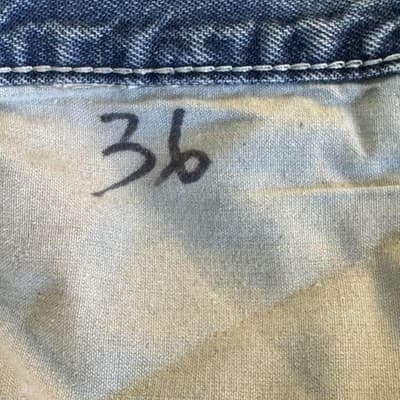 Dickies Carpenter Jeans Mens 36x32 Light Wash Denim Workwear Hammer Loop Utility - Thumbnail 4