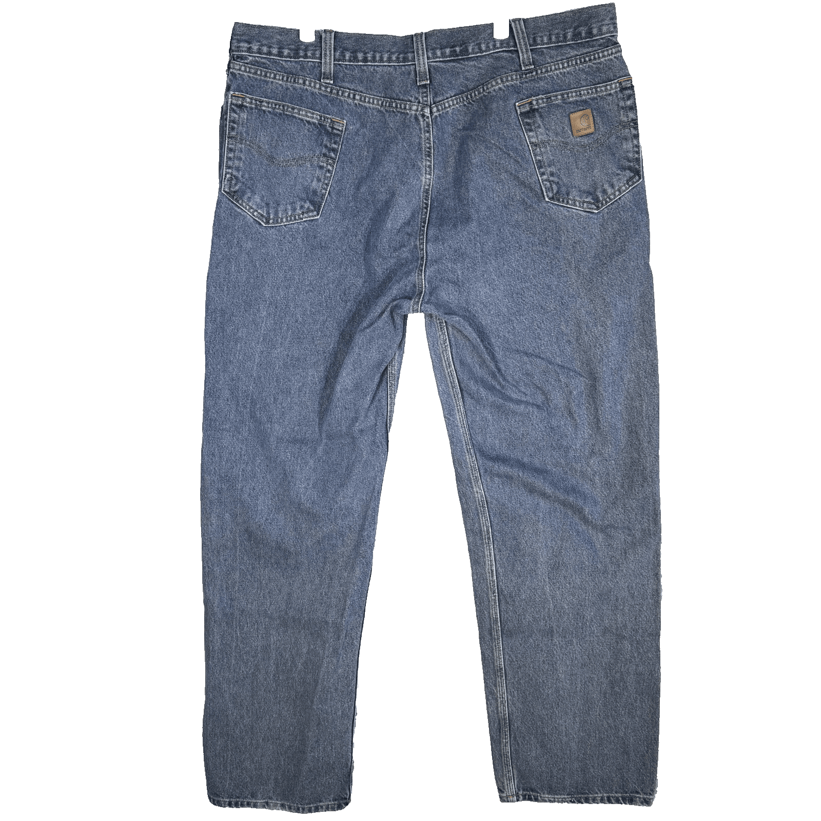 Carhartt Jeans Mens 44x34 Blue Relaxed Fit B460 DPS Denim Pants Work USA Patch - Thumbnail 2