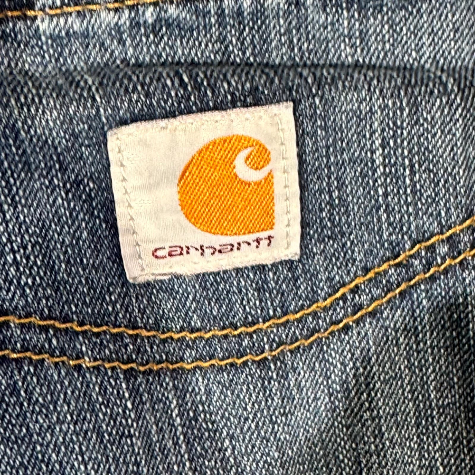 Carhartt Men’s Jeans 38×32 Blue Denim Medium Wash Mid-Rise Straight Leg - Thumbnail 10