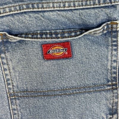 Vintage Dickies Jeans Mens 40x34 Blue Denim Relaxed Fit Workwear Classic 90s - Thumbnail 4
