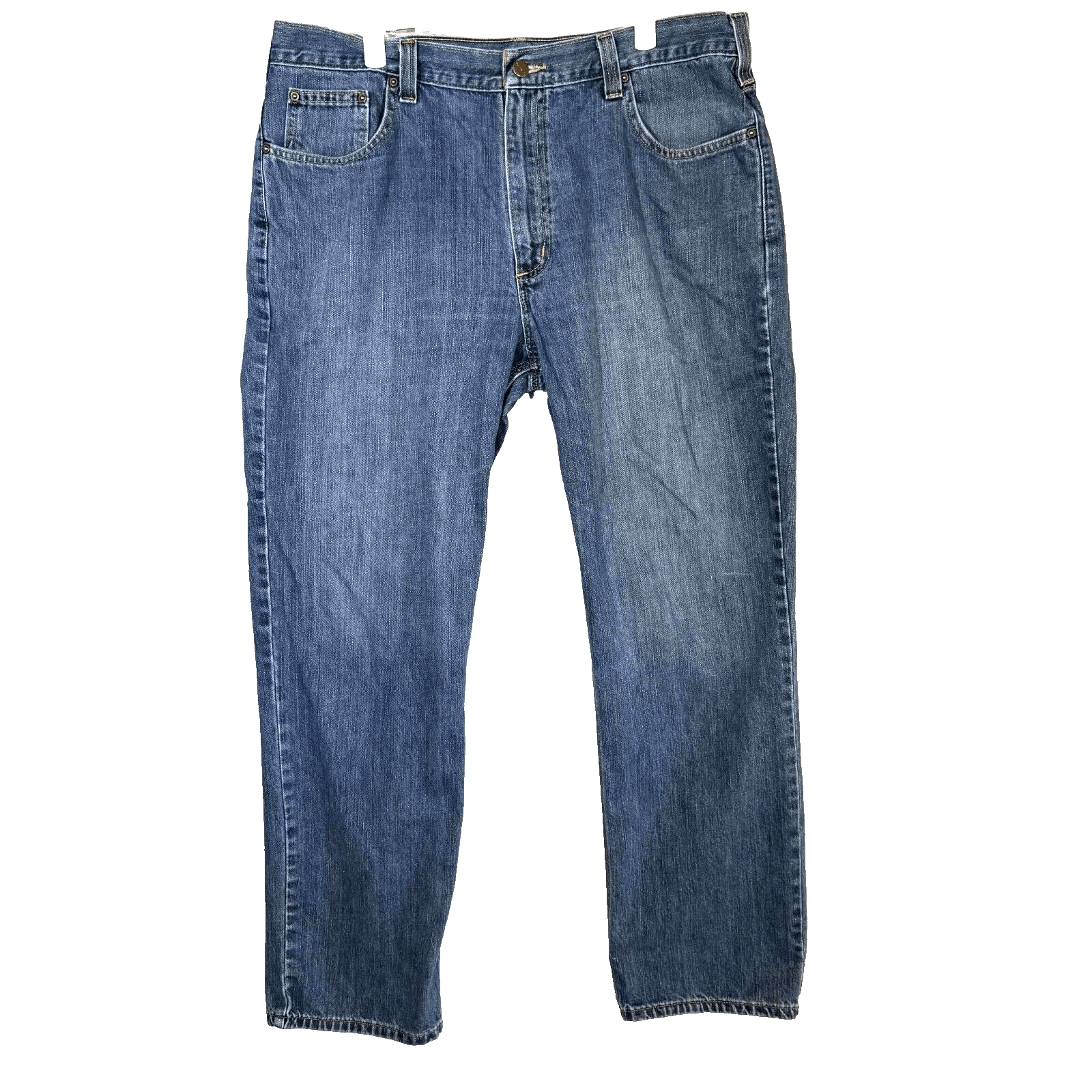 Carhartt Men’s Jeans 38×32 Blue Denim Medium Wash Mid-Rise Straight Leg - Image 1