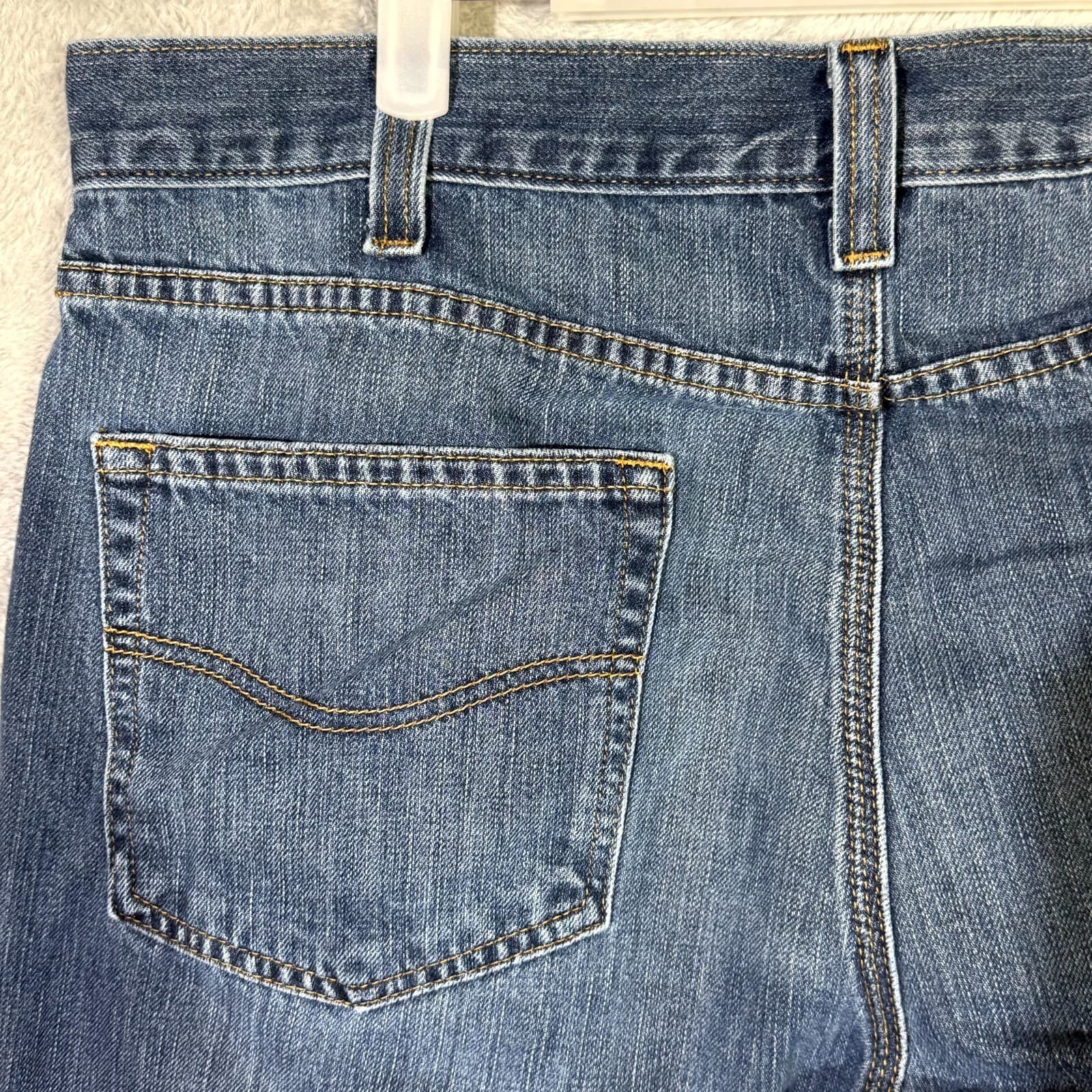 Carhartt Men’s Jeans 38×32 Blue Denim Medium Wash Mid-Rise Straight Leg - Thumbnail 6