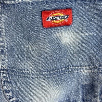 Dickies Carpenter Jeans Mens 36x32 Light Wash Denim Workwear Hammer Loop Utility - Thumbnail 3