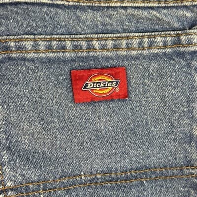 Dickies Jeans Mens 44x32 Blue Straight Leg Regular Fit Workwear Denim C993RNB - Thumbnail 4