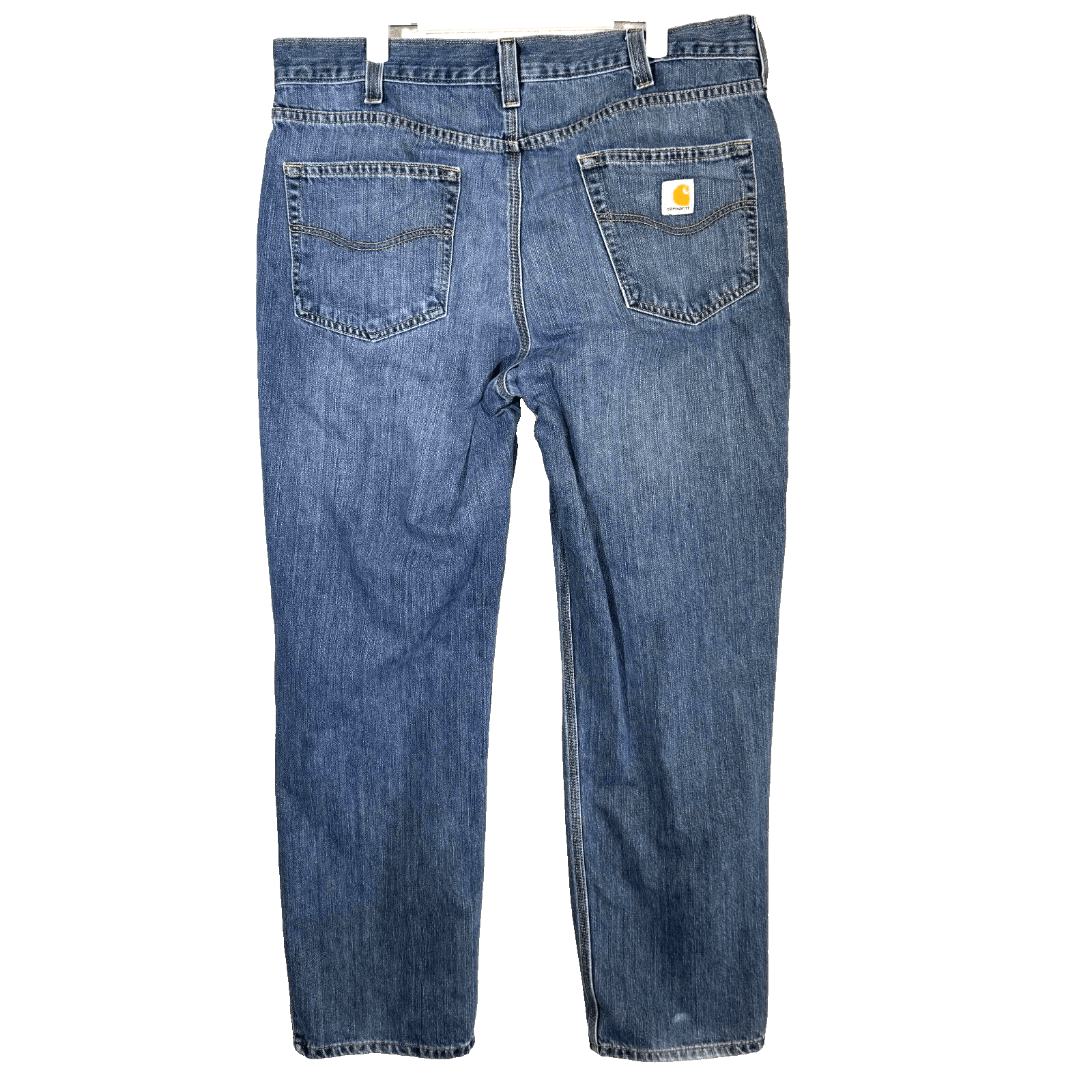 Carhartt Men’s Jeans 38×32 Blue Denim Medium Wash Mid-Rise Straight Leg - Thumbnail 2