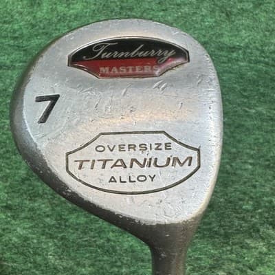 Vintage Turnberry Masters Oversize 7 Wood Titanium Alloy RH Graphite Silver Club - Image 1