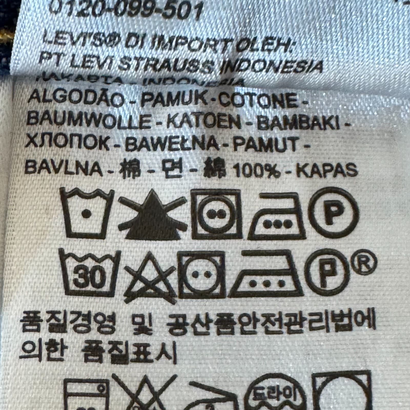 Levi’s 501 Men’s Jeans 34x30 Blue Denim Button Fly Straight Leg Classic - Thumbnail 12