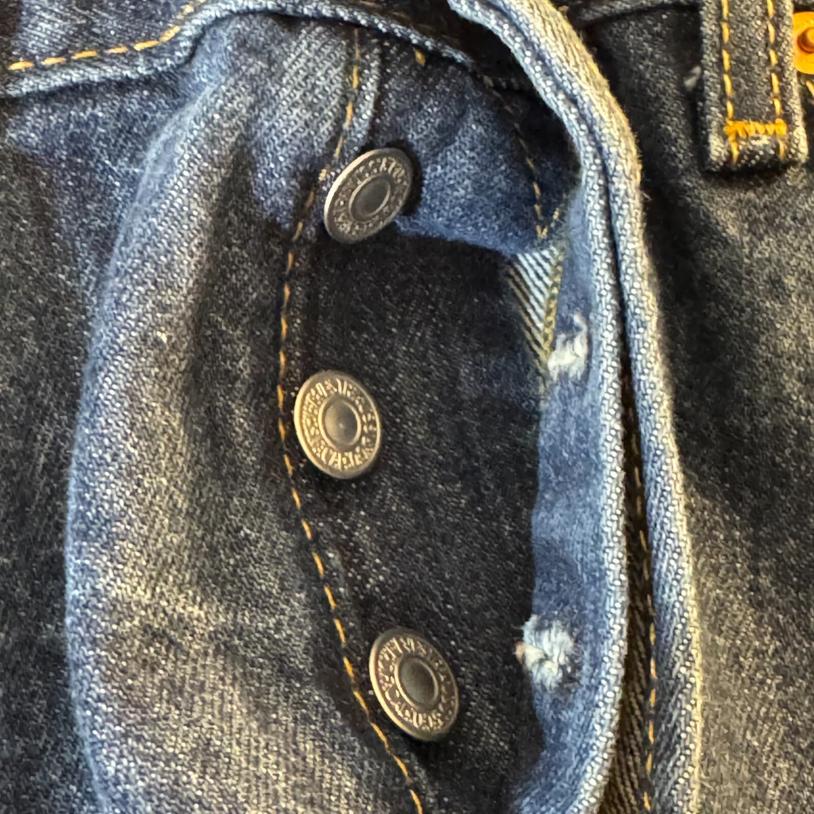 Levi’s 501 Men’s Jeans 34x30 Blue Denim Button Fly Straight Leg Classic - Thumbnail 15