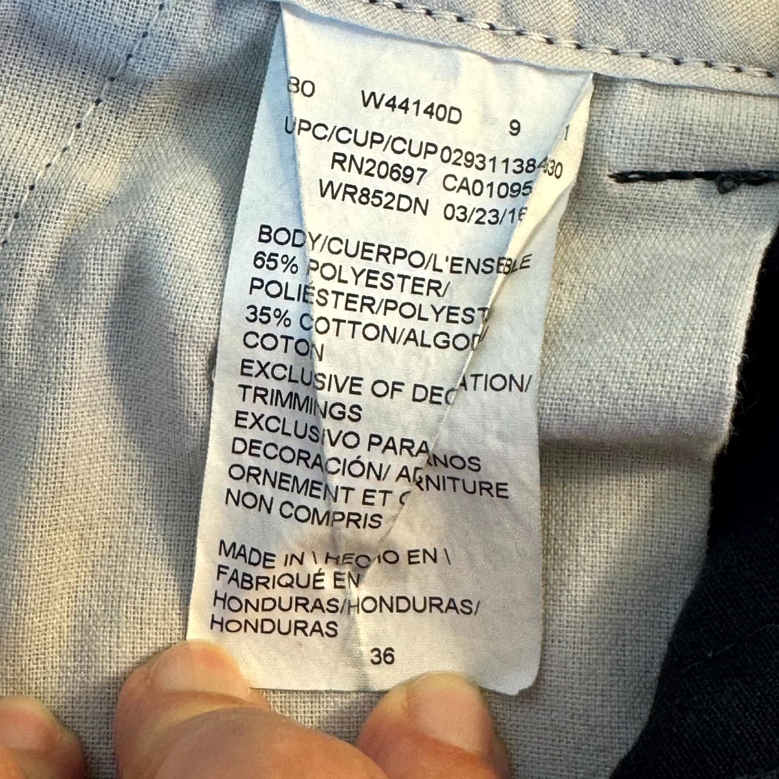 Carhartt Carpenter Pants 74533-20 Relaxed Fit Navy Ripstop Workwear 34x29 - Thumbnail 4