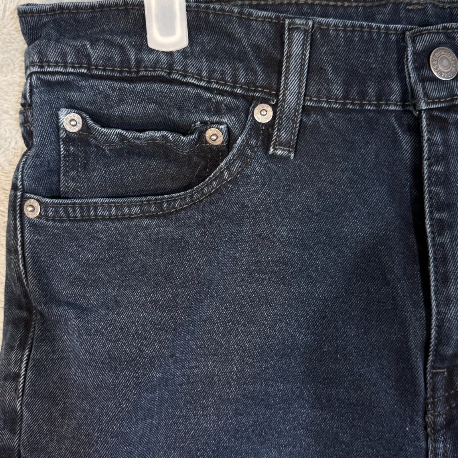 Levi's 511 Men's Jeans 32x34 Black Denim Stretch Slim Straight - Thumbnail 3