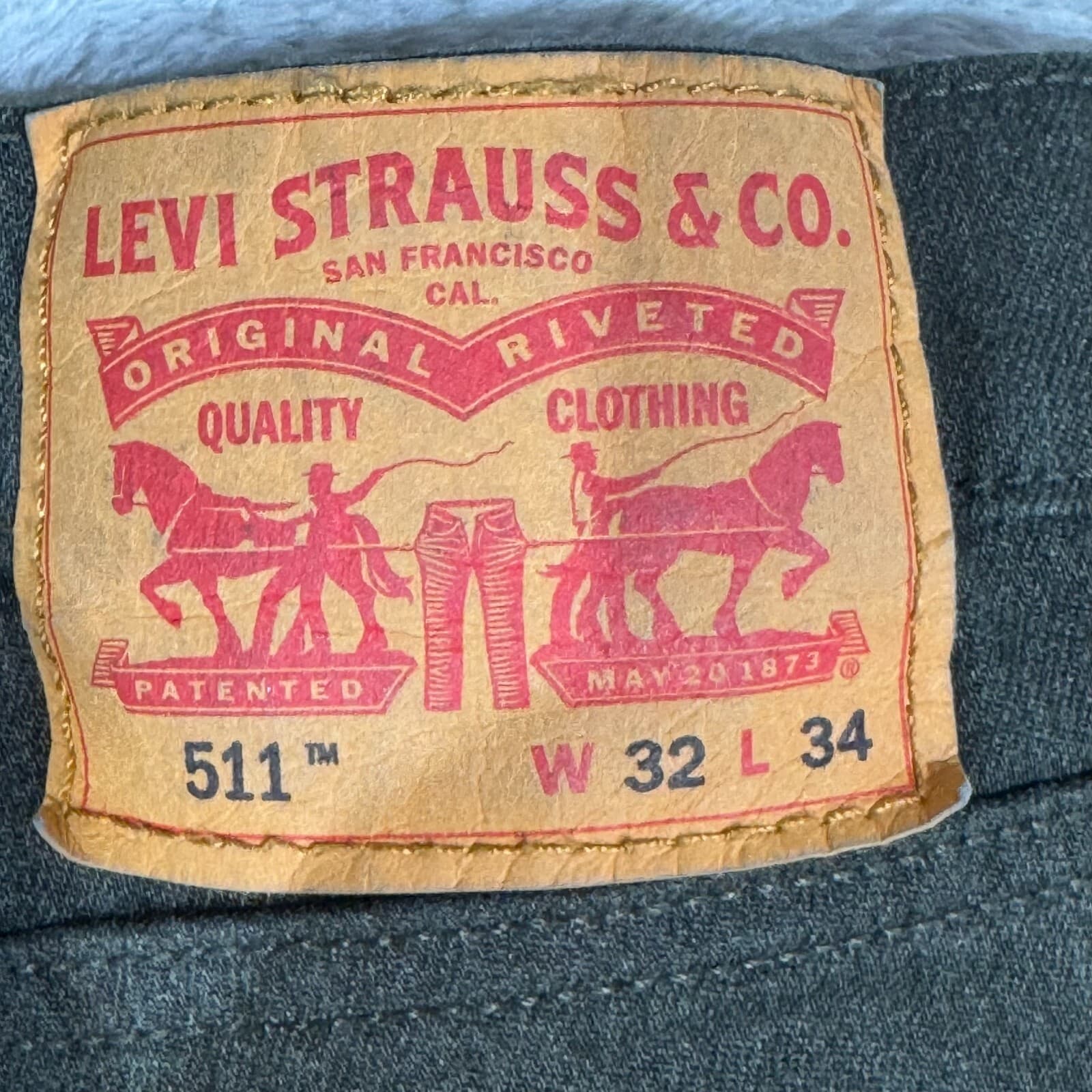 Levi's 511 Men's Jeans 32x34 Brown Denim Stretch Slim Straight - Thumbnail 10