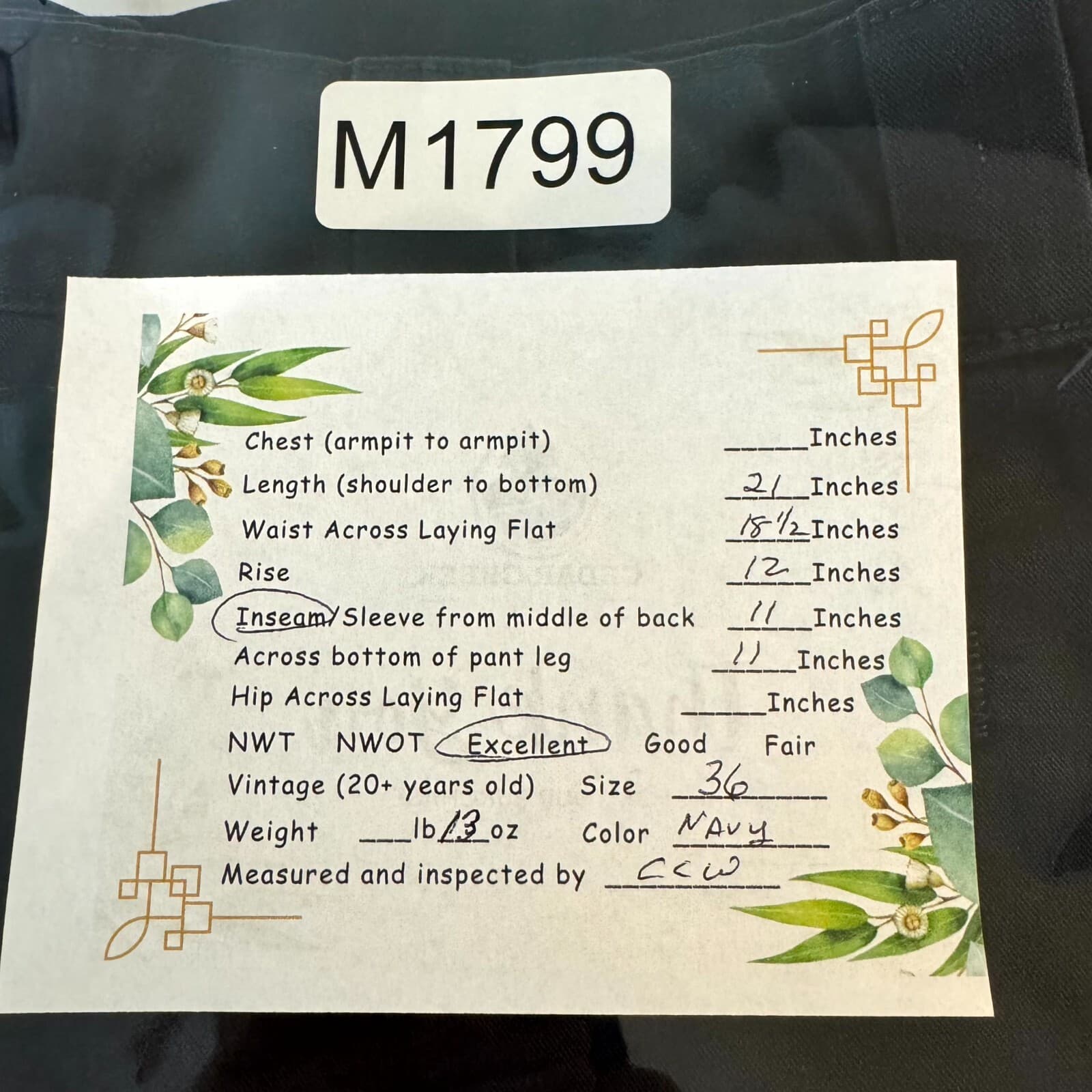 Carhartt Carpenter Pants 74533-20 Relaxed Fit Navy Ripstop Workwear 34x29 - Thumbnail 6