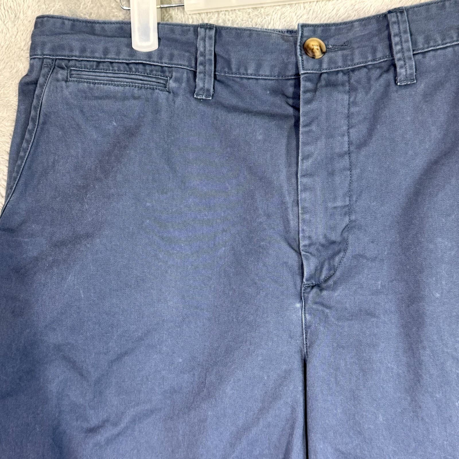 Polo Ralph Lauren Men’s Chino Shorts 36 Blue Cotton Relaxed Fit Mid-Rise - Thumbnail 3