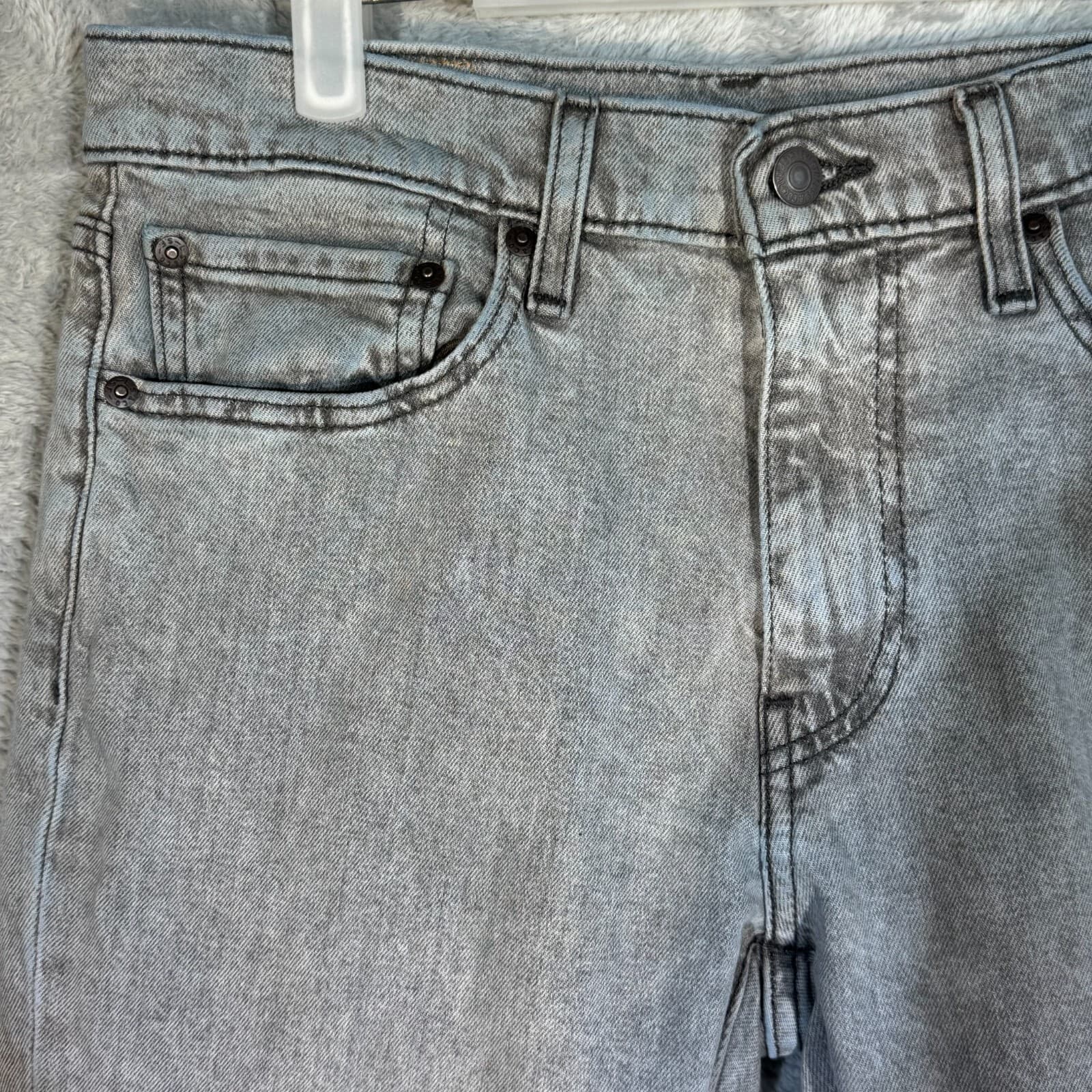 Levi's 511 Men's Jeans 32x32 Gray Denim Stretch Slim Straight Premium Denim - Thumbnail 3