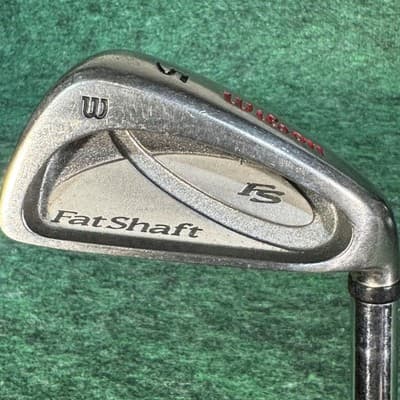 Vintage Wilson FatShaft 5 Iron Mens RH Steel Shaft Silver Cavity Back Golf Club - Image 1