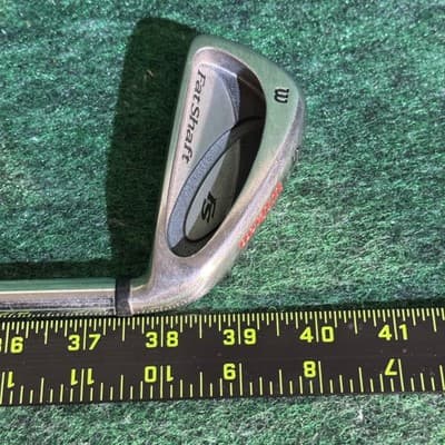 Vintage Wilson FatShaft 5 Iron Mens RH Steel Shaft Silver Cavity Back Golf Club - Thumbnail 5
