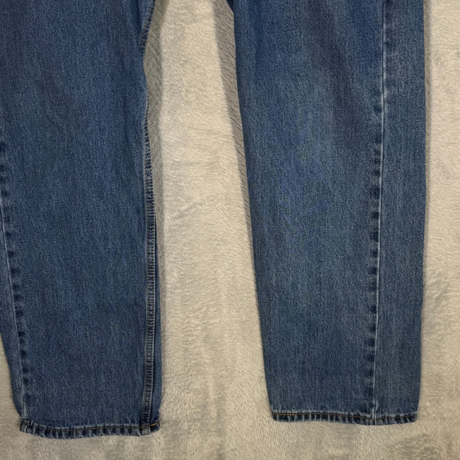 Levi’s 505 Men’s Jeans 34x29 Blue Denim Stretch Mid-Rise Straight Leg - Thumbnail 5