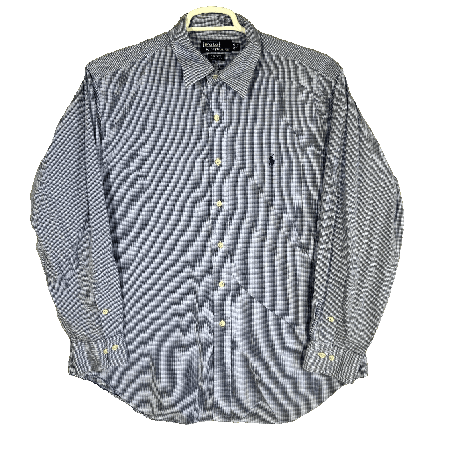 Polo Ralph Lauren Andrew Men’s Dress Shirt 17 34/35 Blue 100% Cotton - Image 1