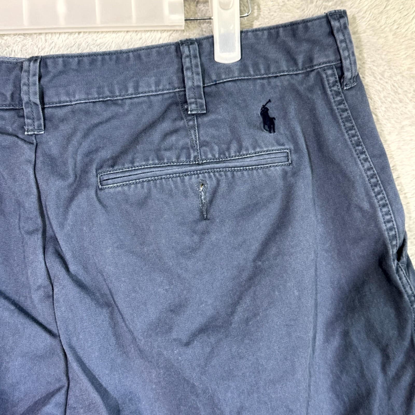 Polo Ralph Lauren Men’s Chino Shorts 36 Blue Cotton Relaxed Fit Mid-Rise - Thumbnail 8