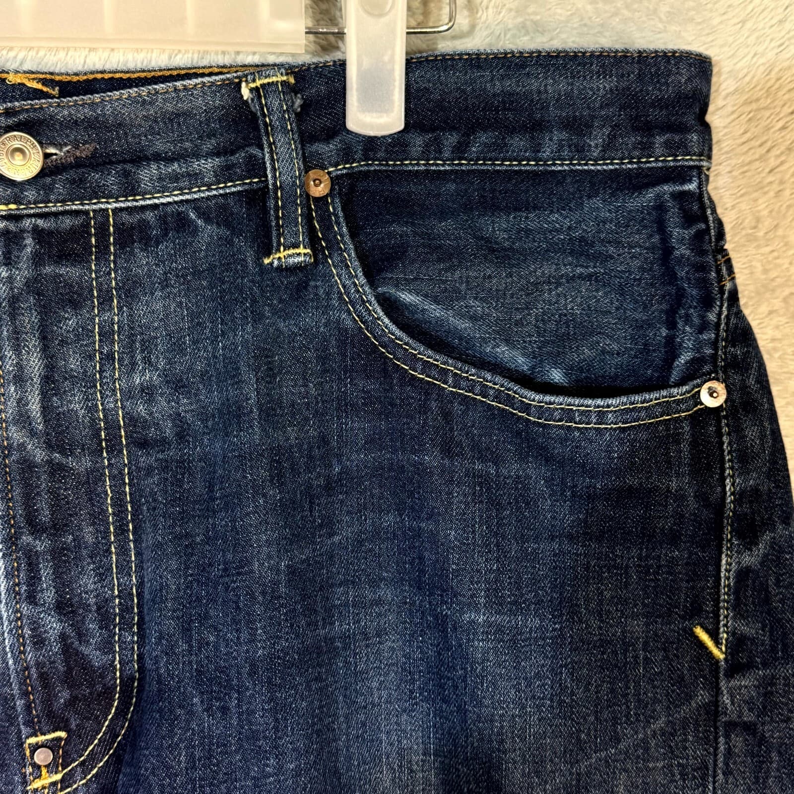 Polo Ralph Lauren Men’s Jeans 38x32 Blue Denim Mid-Rise Straight Leg M1431 - Thumbnail 4