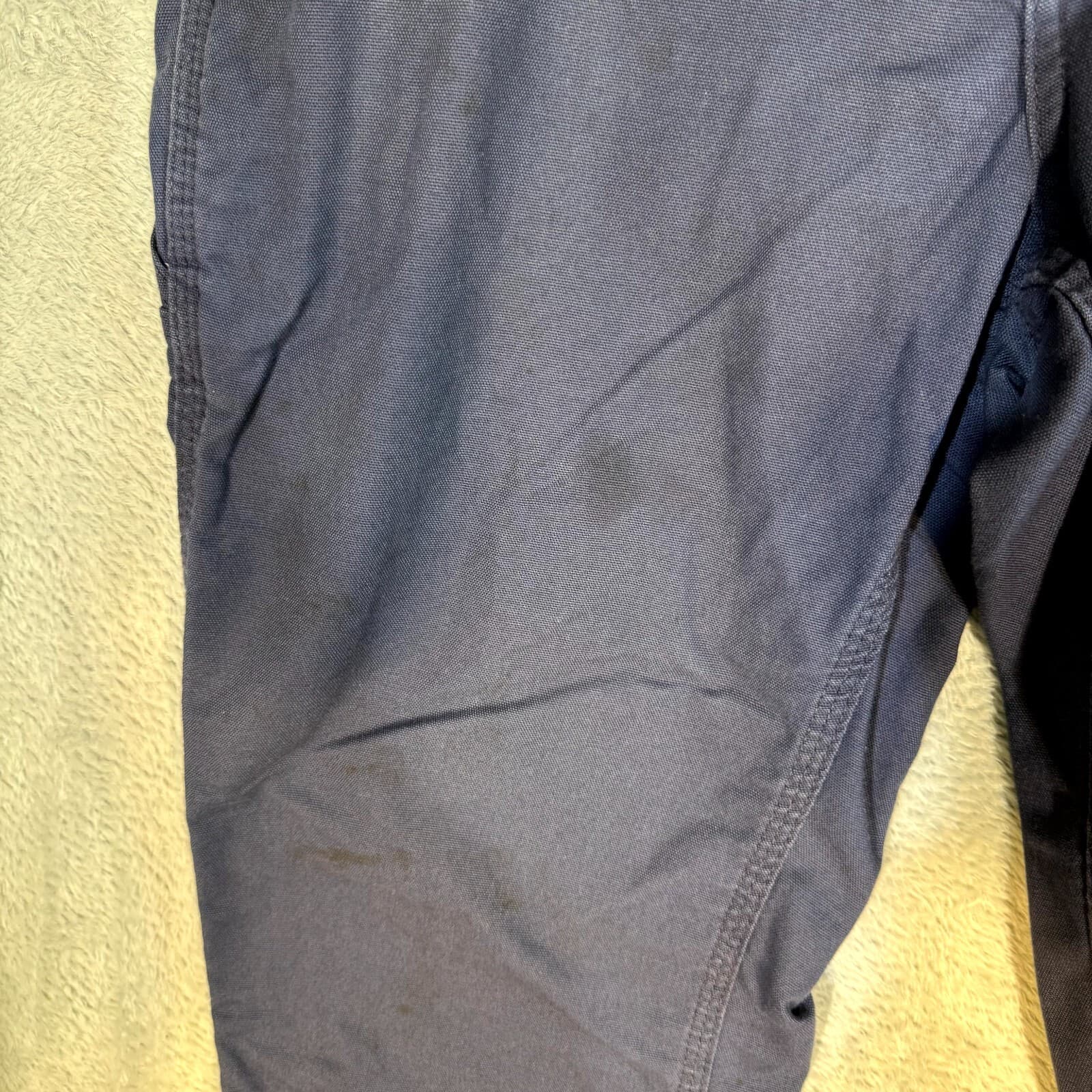 Carhartt Carpenter 74533-20 Pants Men 34x30 Navy Ripstop Relaxed Fit Workwear - Thumbnail 3