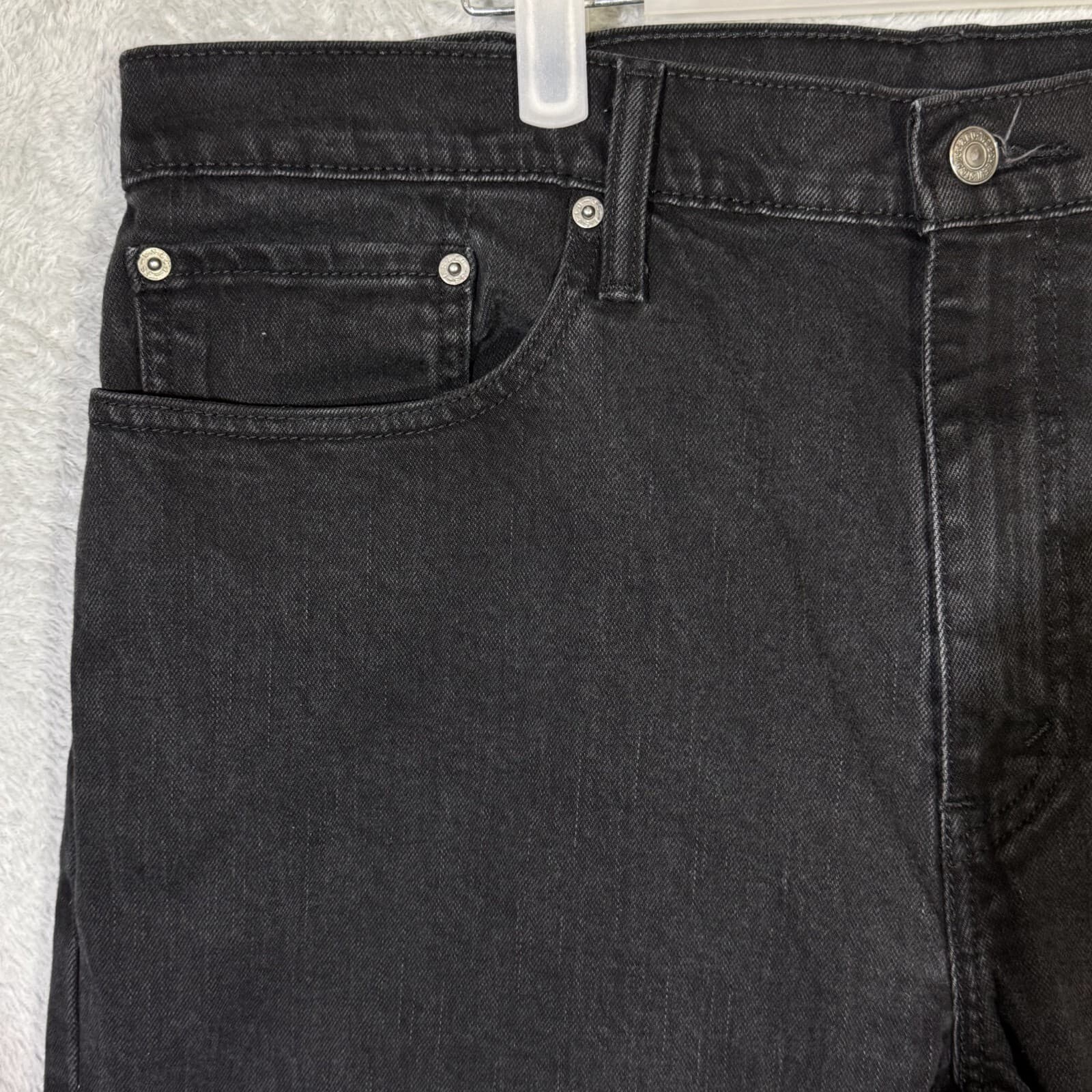 Levis 559 Jeans Men 38x32 Black Stretch Denim Relaxed Straight Fit Mid Rise - Thumbnail 3