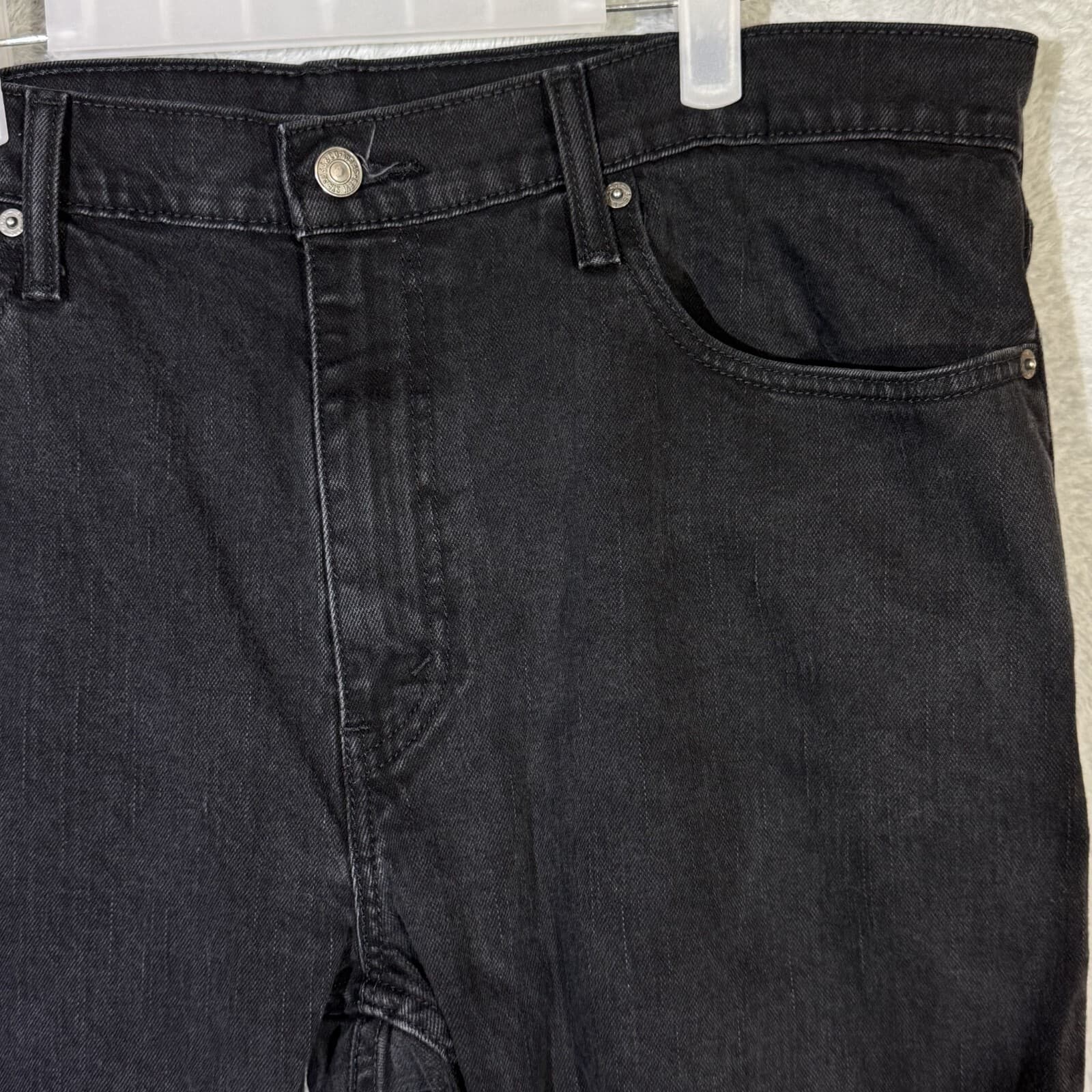 Levis 559 Jeans Men 38x32 Black Stretch Denim Relaxed Straight Fit Mid Rise - Thumbnail 4