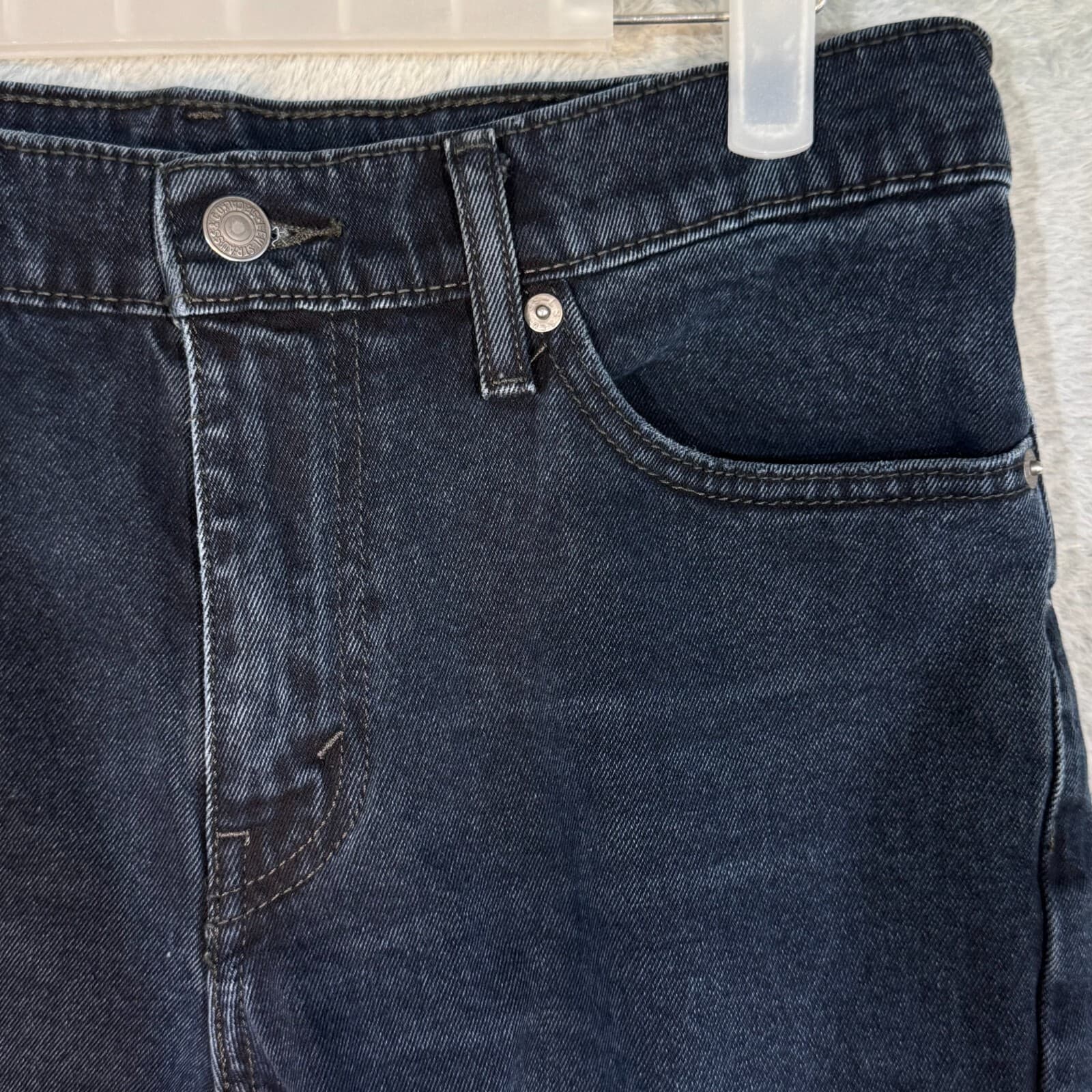 Levi's 511 Men's Jeans 32x34 Black Denim Stretch Slim Straight - Thumbnail 4