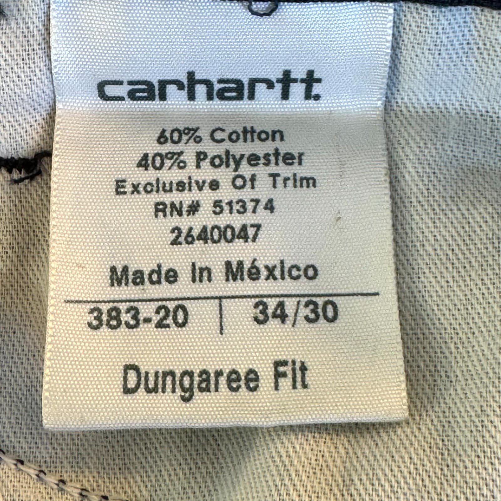 Carhartt Carpenter 74533-20 Pants Men 34x30 Navy Ripstop Relaxed Fit Workwear - Thumbnail 5