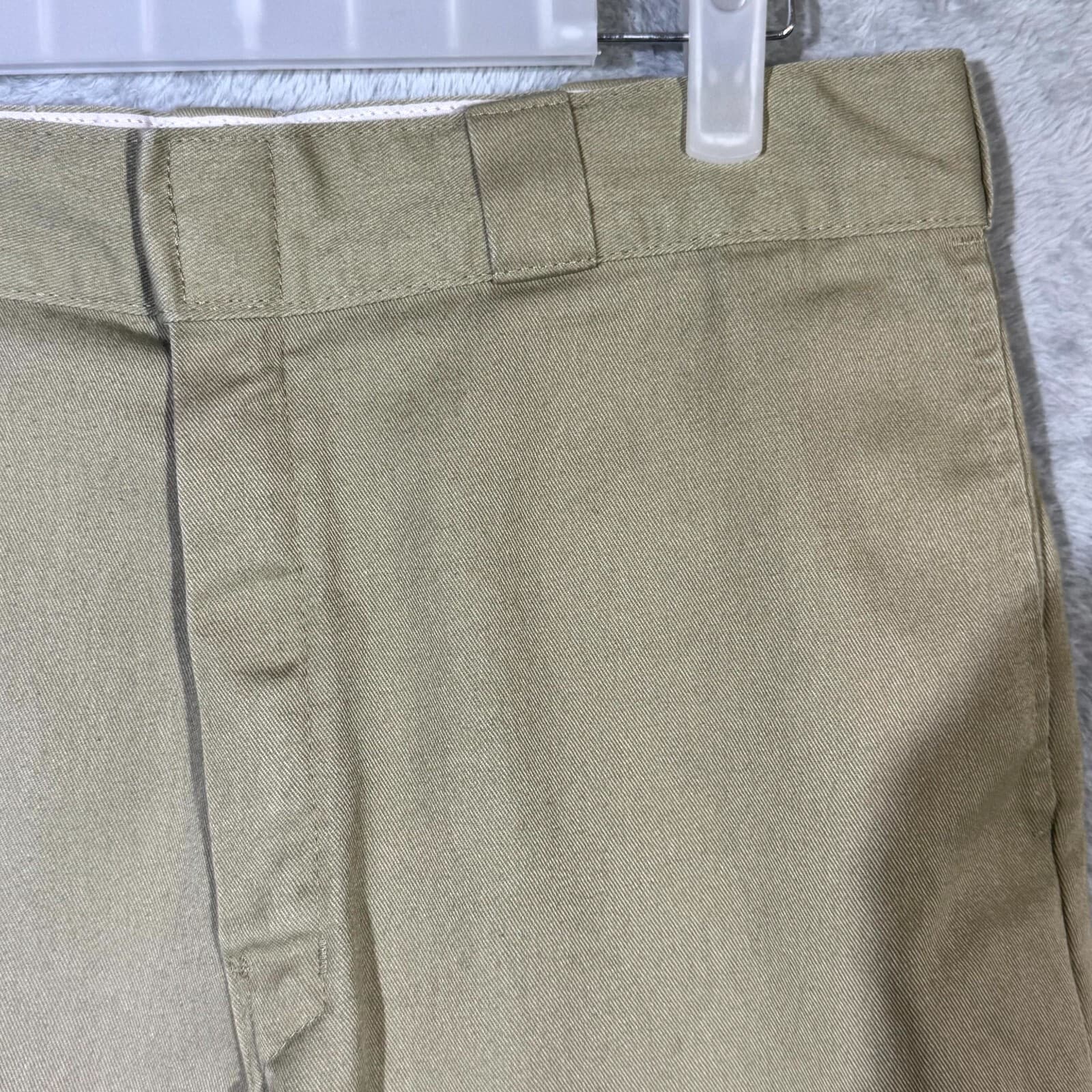 Dickies 874 Men’s Work Pants 34×33 Beige Original Fit High-Rise Straight Leg - Thumbnail 4