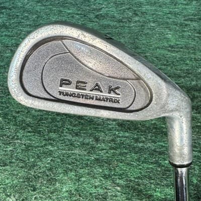 Peak Tungsten Matrix 7 Iron Mens RH Steel Shaft Stainless Silver Golf Club - Image 1