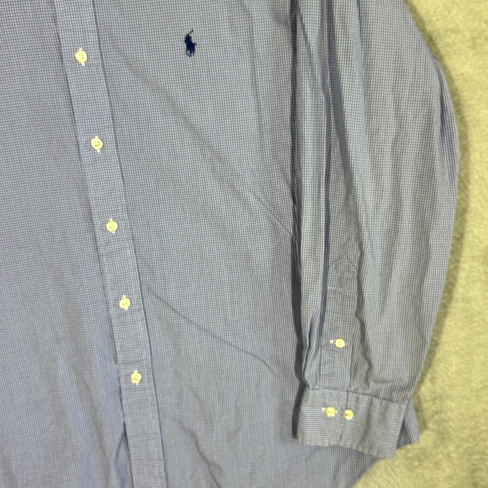 Polo Ralph Lauren Andrew Men’s Dress Shirt 17 34/35 Blue 100% Cotton - Thumbnail 5