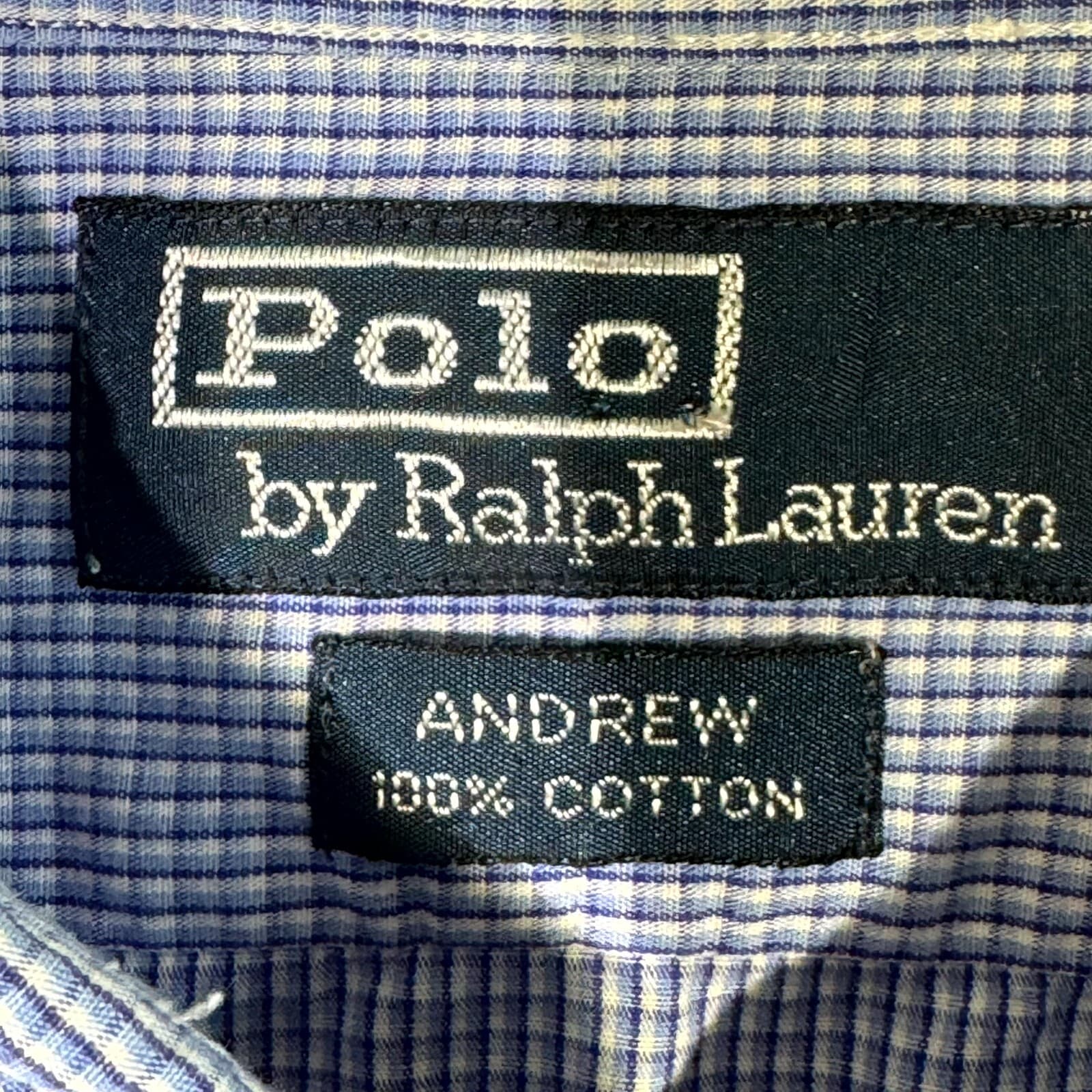 Polo Ralph Lauren Andrew Men’s Dress Shirt 17 34/35 Blue 100% Cotton - Thumbnail 8