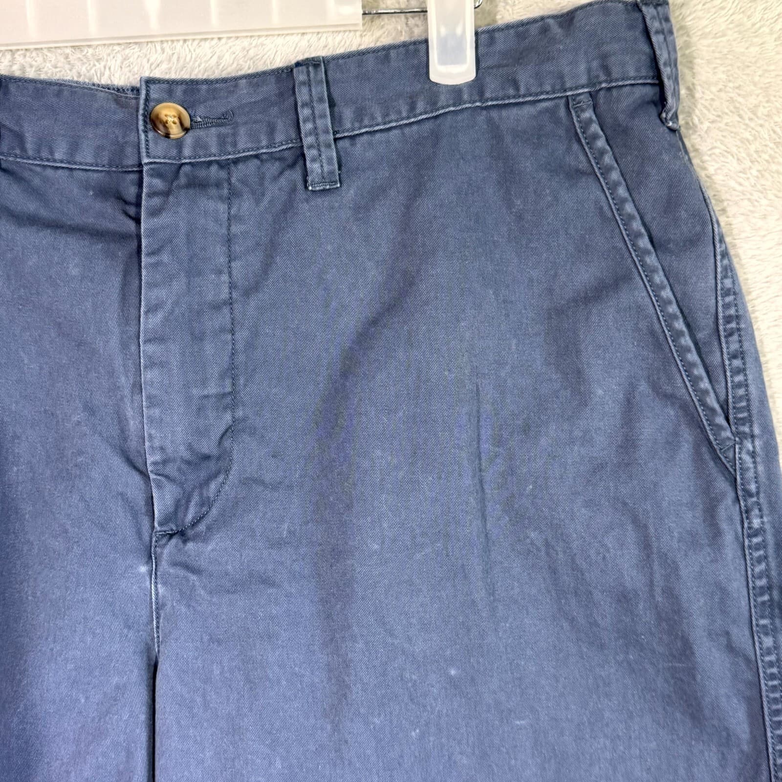 Polo Ralph Lauren Men’s Chino Shorts 36 Blue Cotton Relaxed Fit Mid-Rise - Thumbnail 4