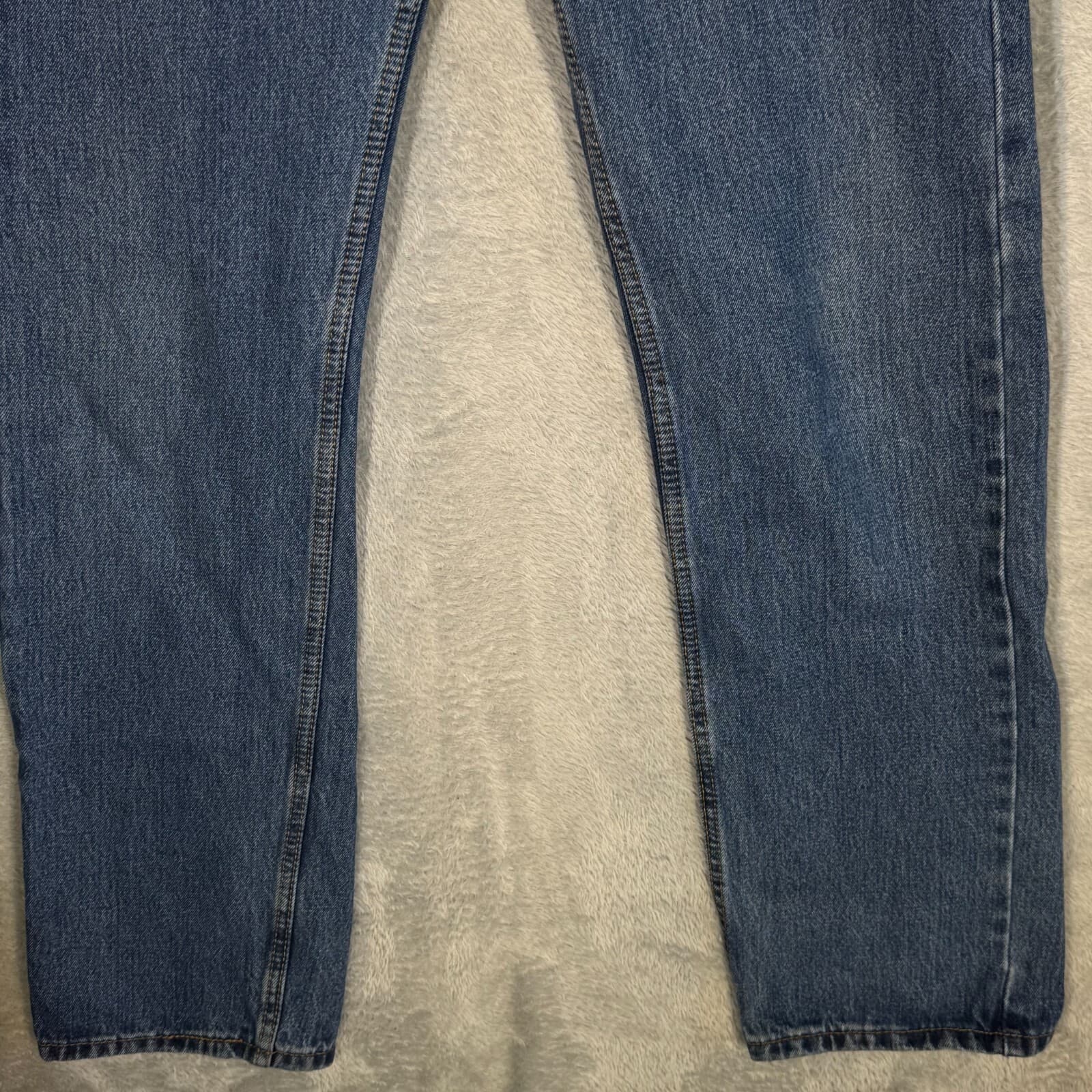 Levi’s 505 Men’s Jeans 32x34 Blue Denim Stretch Mid-Rise Straight Leg - Thumbnail 5